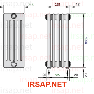 Радиатор IRSAP Tesi 61000/5 T16 CL 01